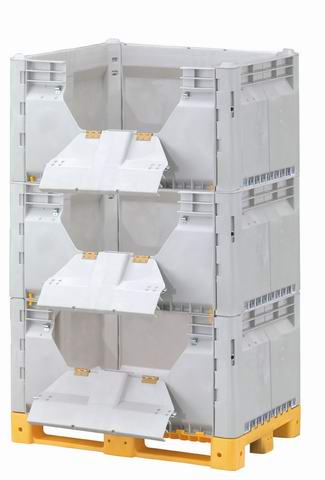 KitBin Solid w/door Triple Height Pallet Box